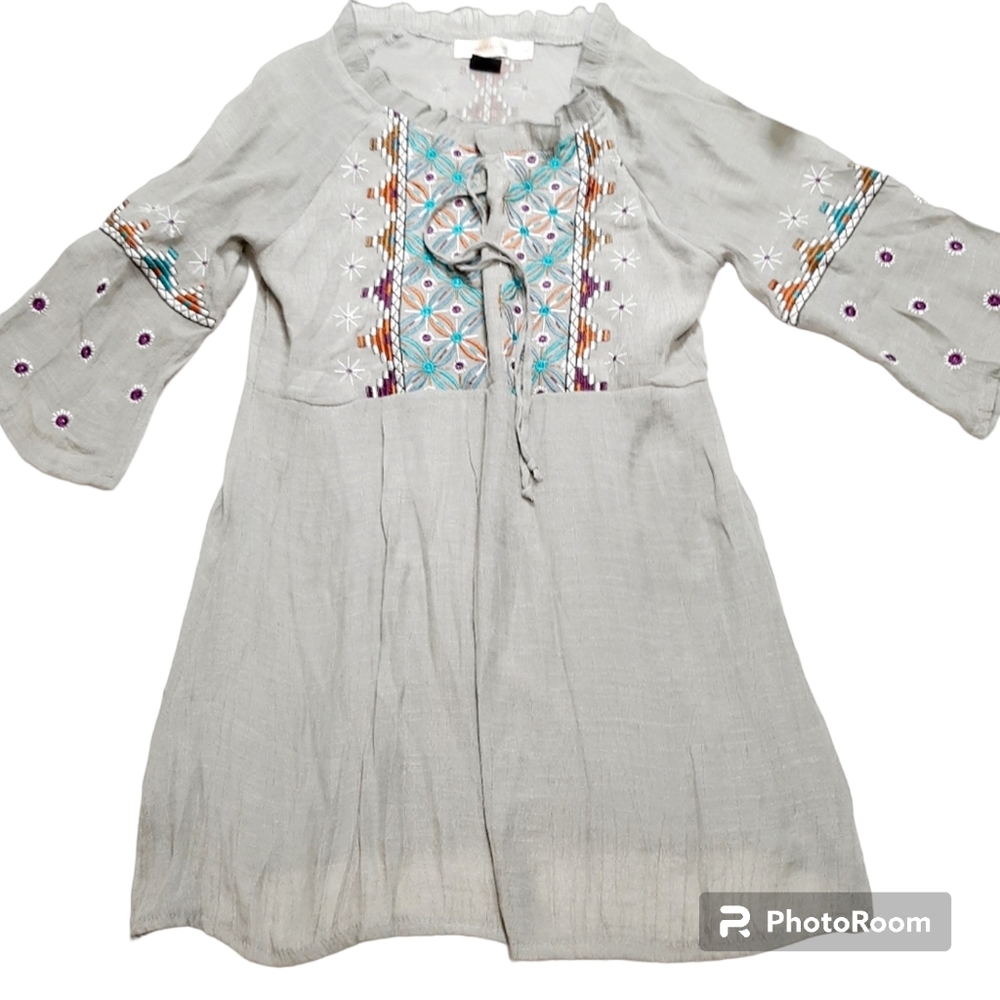 Urban Mangoz‎ Gray Bohemian Shirt Size M